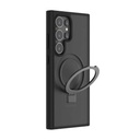 Husa Samsung Galaxy S24 Ultra Clip-On Hybrid, Matt, with MagSafe foldable Stand, Negru